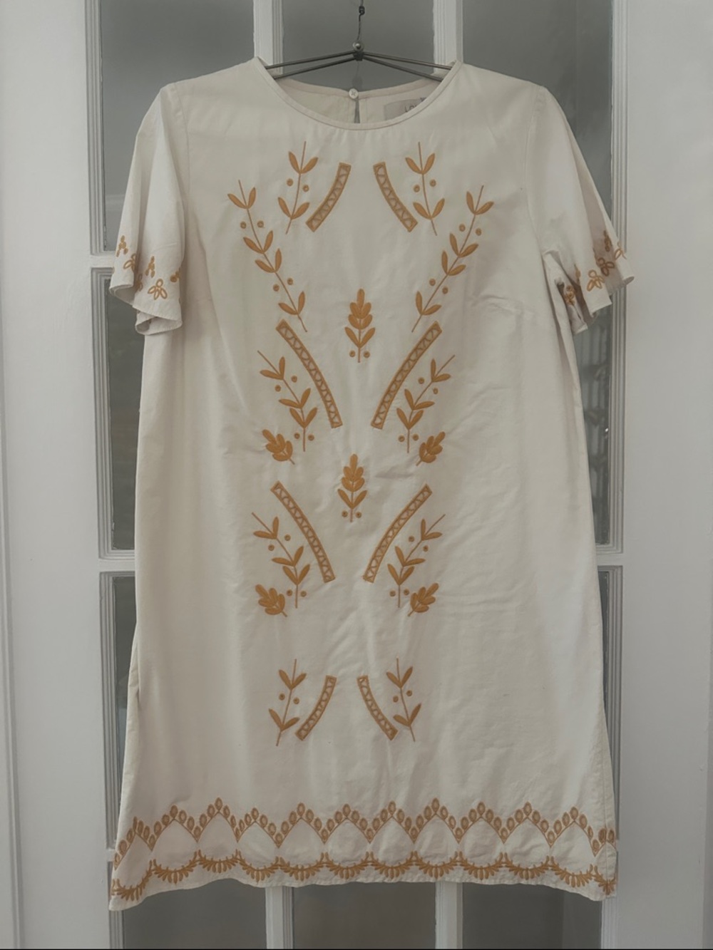 LOFT Embroidered Shift Dress